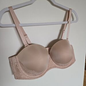 Torrid Curvy, Pushup Strapless Bra 40C in Nude